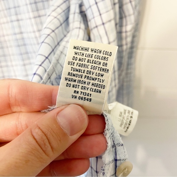 L.L Bean | Nylon Plaid Button Down Top Size Medium - Picture 10 of 13